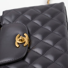 Chanel Mini Kelly Shopping Tote Bag Calfskin Grey GHW