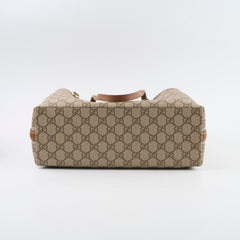 Gucci GG Supreme Tote Shoulder Bag Brown
