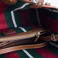 Gucci GG Supreme Tote Shoulder Bag Brown