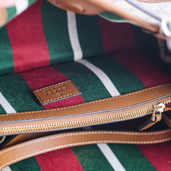 Gucci GG Supreme Tote Shoulder Bag Brown