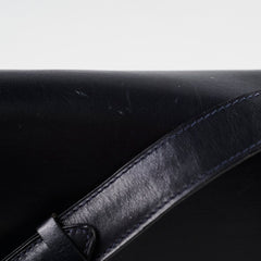 Celine Vintage Navy Horse and Carriage Shoulder Bag