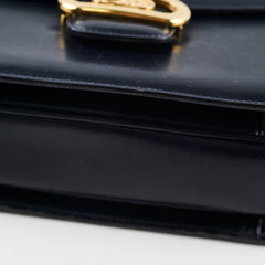 Celine Vintage Navy Horse and Carriage Shoulder Bag