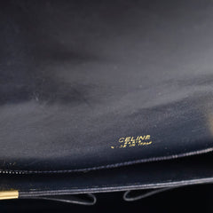 Celine Vintage Navy Horse and Carriage Shoulder Bag