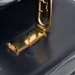 Celine Vintage Navy Horse and Carriage Shoulder Bag