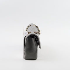 Chanel Small Classic Flap Caviar 22B Grey (Microchipped)