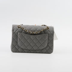 Chanel Small Classic Flap Caviar 22B Grey (Microchipped)