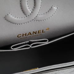 Chanel Small Classic Flap Caviar 22B Grey (Microchipped)