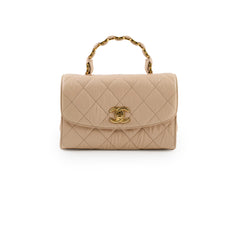 Chanel CC Seasonal Top Handle Beige