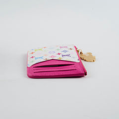 Louis Vuitton X Takashi Murakami Multicolor Blanc Romy Cardholder