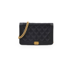 Chanel Boy Woc Black Caviar GHW (microchip)