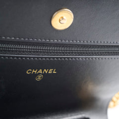 Chanel Boy Woc Black Caviar GHW (microchip)