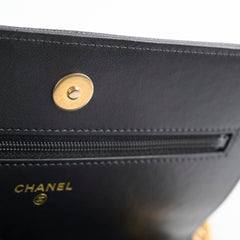 Chanel Boy Woc Black Caviar GHW (microchip)