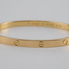 Cartier Free Love Bracelet Yellow Gold Size 15