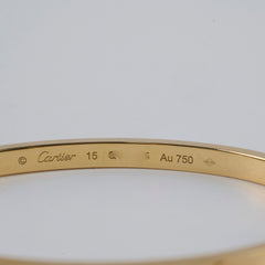 Cartier Free Love Bracelet Yellow Gold Size 15