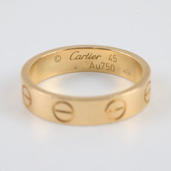 Cartier Love Ring Small Model Yellow Gold Size 45