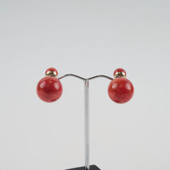 Christian Dior Tribal Earrings Red