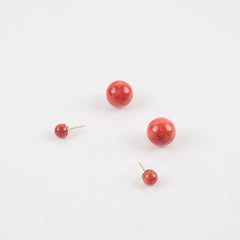 Christian Dior Tribal Earrings Red