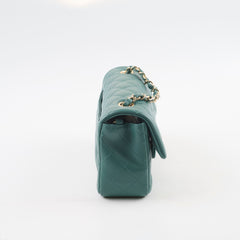 Chanel Mini Rectangular Lambskin Teal Green (Microchipped)