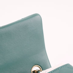 Chanel Mini Rectangular Lambskin Teal Green (Microchipped)