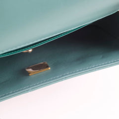 Chanel Mini Rectangular Lambskin Teal Green (Microchipped)