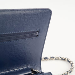 Chanel Caviar Chevron WOC Wallet On Chain Navy 22 Series