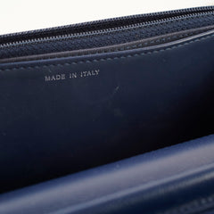 Chanel Caviar Chevron WOC Wallet On Chain Navy 22 Series