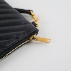 Saint Laurent Matelasse Pouch Black