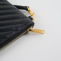 Saint Laurent Matelasse Pouch Black
