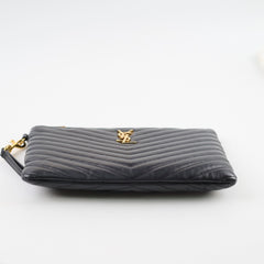 Saint Laurent Matelasse Pouch Black