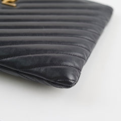 Saint Laurent Matelasse Pouch Black