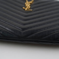 Saint Laurent Matelasse Pouch Black