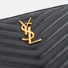 Saint Laurent Matelasse Pouch Black