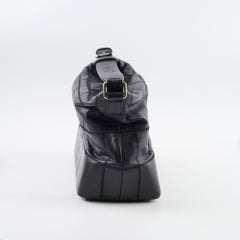 Chanel Square Stitch Hobo Bag Black