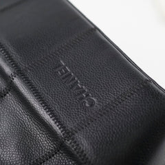 Chanel Square Stitch Hobo Bag Black