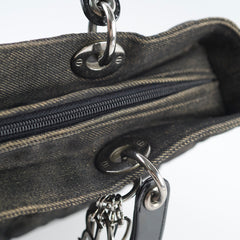 Christian Dior Vintage Denim Large Lady Dior Black