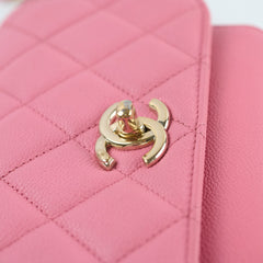 Chanel Caviar Small Business Affinity Pink Microchip