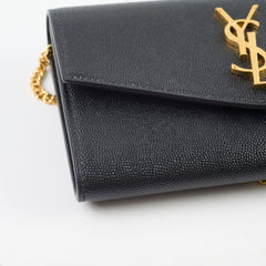 Saint Laurent Uptown Wallet On Chain WOC Black