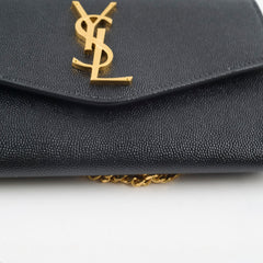 Saint Laurent Uptown Wallet On Chain WOC Black