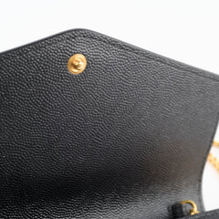 Saint Laurent Uptown Wallet On Chain WOC Black