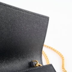 Saint Laurent Uptown Wallet On Chain WOC Black