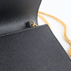 Saint Laurent Uptown Wallet On Chain WOC Black