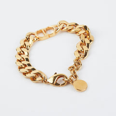 Christian Dior Gold CD Logo Chain Bracelet