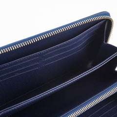 Louis Vuitton Zipper Navy Epi Long Wallet