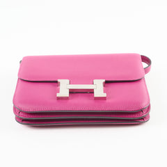 Hermes Constance 18 Rose Pourpre C Stamp
