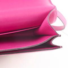 Hermes Constance 18 Rose Pourpre C Stamp