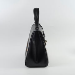 Prada Vitello Sound Top Handle Bag Black