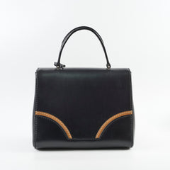 Prada Vitello Sound Top Handle Bag Black