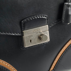 Prada Vitello Sound Top Handle Bag Black