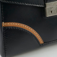 Prada Vitello Sound Top Handle Bag Black