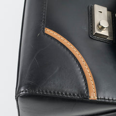 Prada Vitello Sound Top Handle Bag Black